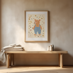 Stille Selvtillid – Minimalistisk Karakter Kunstprint