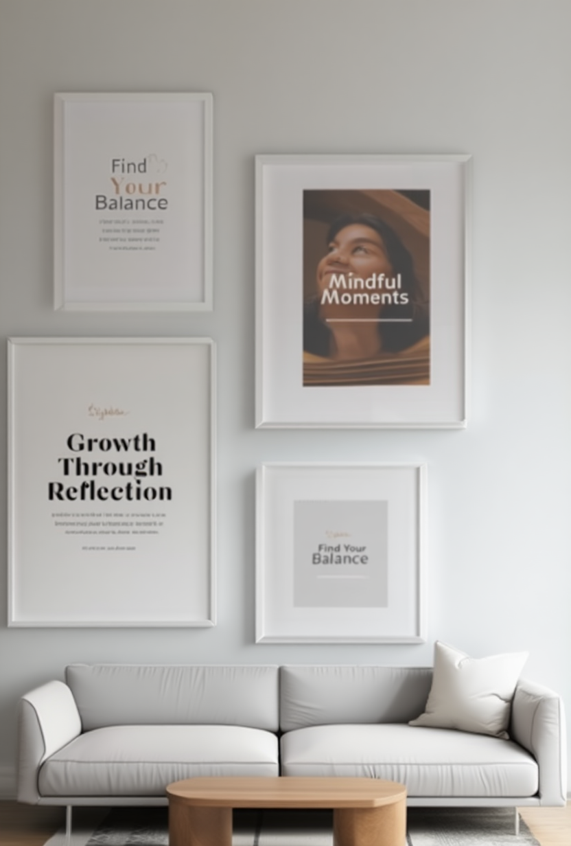Body, Soul & Mind Art – Office Set of 4