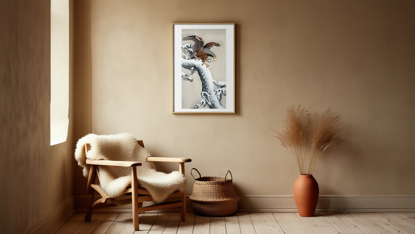 Ohara Koson - Eagle Under Snow Poster