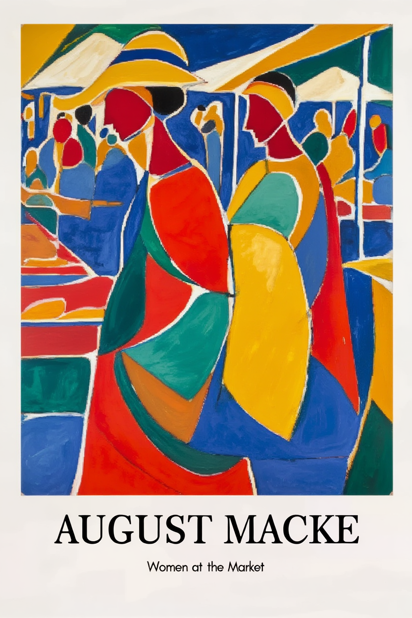 Modern August Macke Art Prints – 5 Vibrant Prints