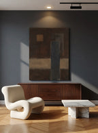 Canvas Print Rich Dark Oak | Contemporary Abstract Wall Art