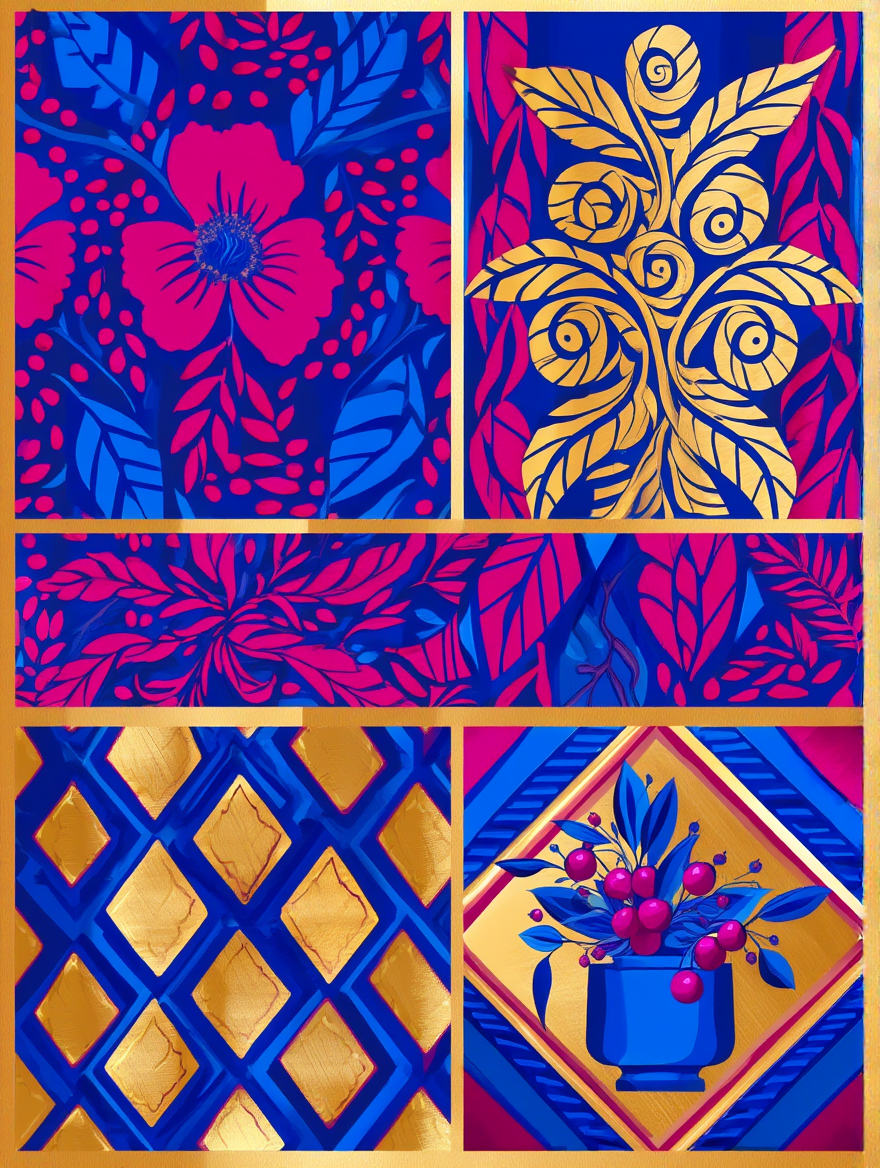 Émile-Allain Séguy – Botanical Art Deco Trio - 3 Prints Mix & Match