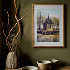 The Church at Nuenen with Churchgoers – Vincent van Gogh Poster | Post-Impressionist Architectural & Landscape Art Print
