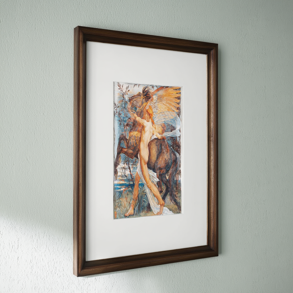 Pegasus by Walter Crane, 1889 – Mythical Symbolist Art Print