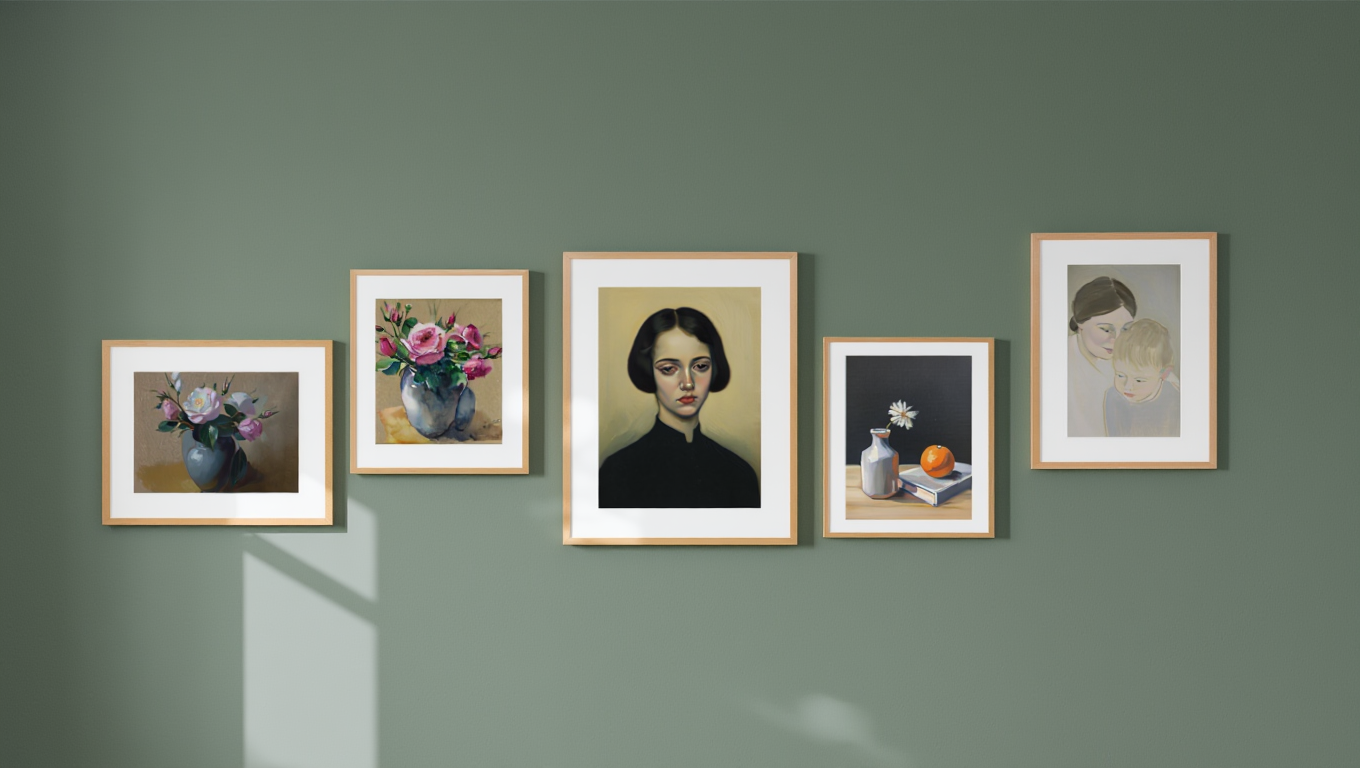 Helene Schjerfbeck – Timeless Faces & Floral 5 Prints Mix & Match