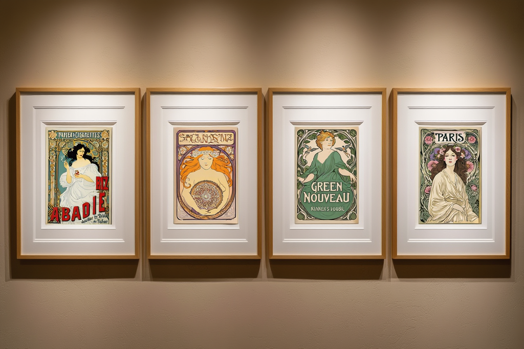 Alphonse Mucha Art Nouveau  – 4 Prints