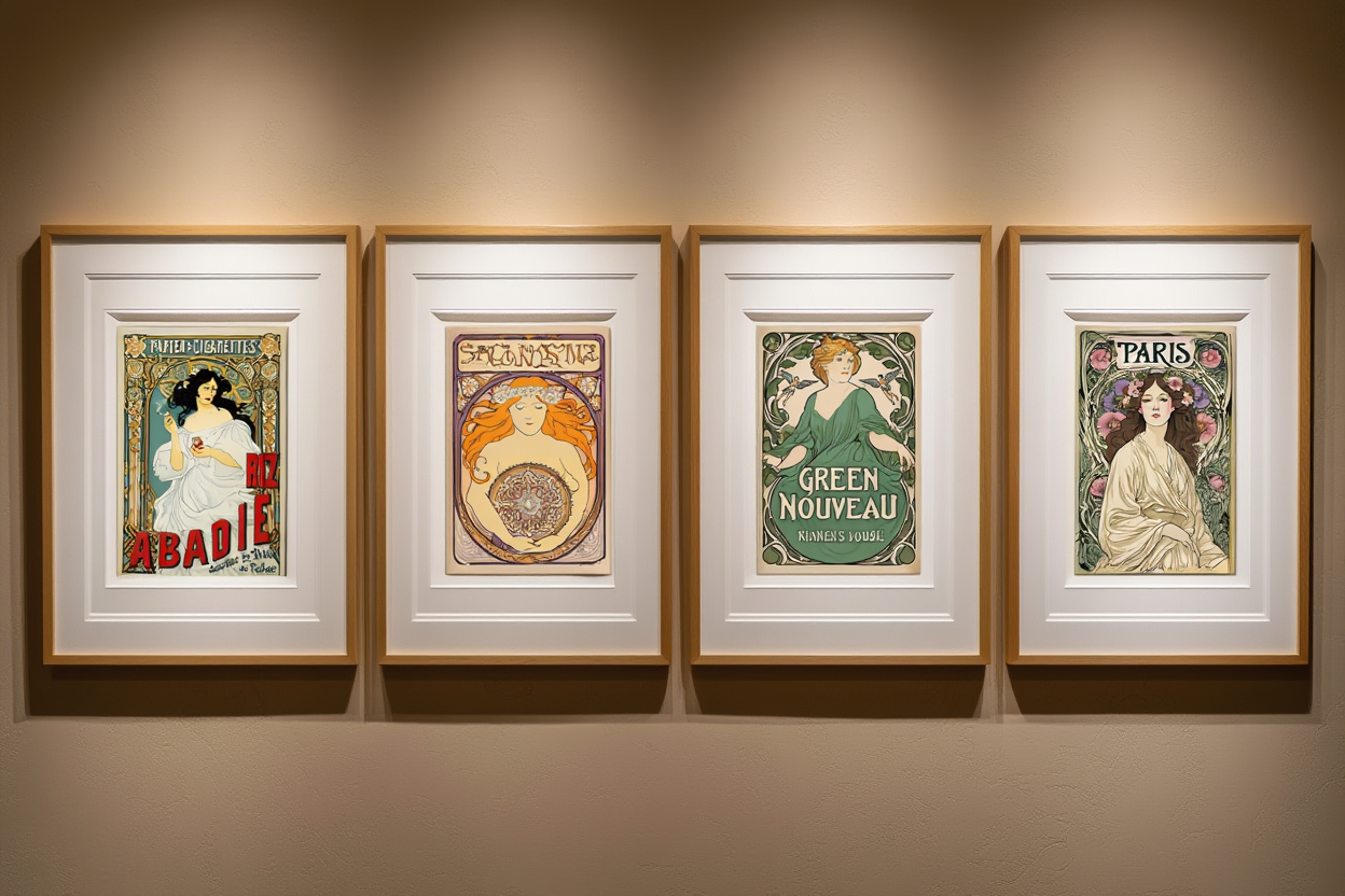 Alphonse Mucha Art Nouveau  – 4 Prints