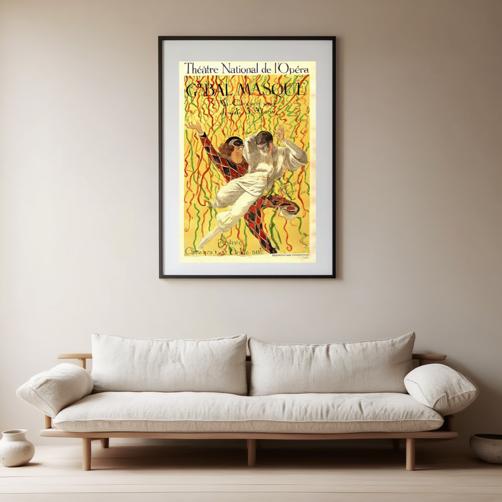 Théâtre National De L’Opéra – Grand Bal De La Mi-Carême by Leonetto Cappiello – Vintage Advertising Art Print