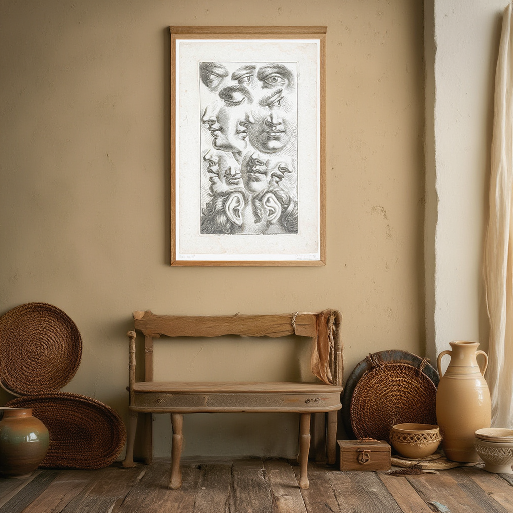 Details of Faces by Jean Lepautre (1690) – Baroque Engraving Mastery