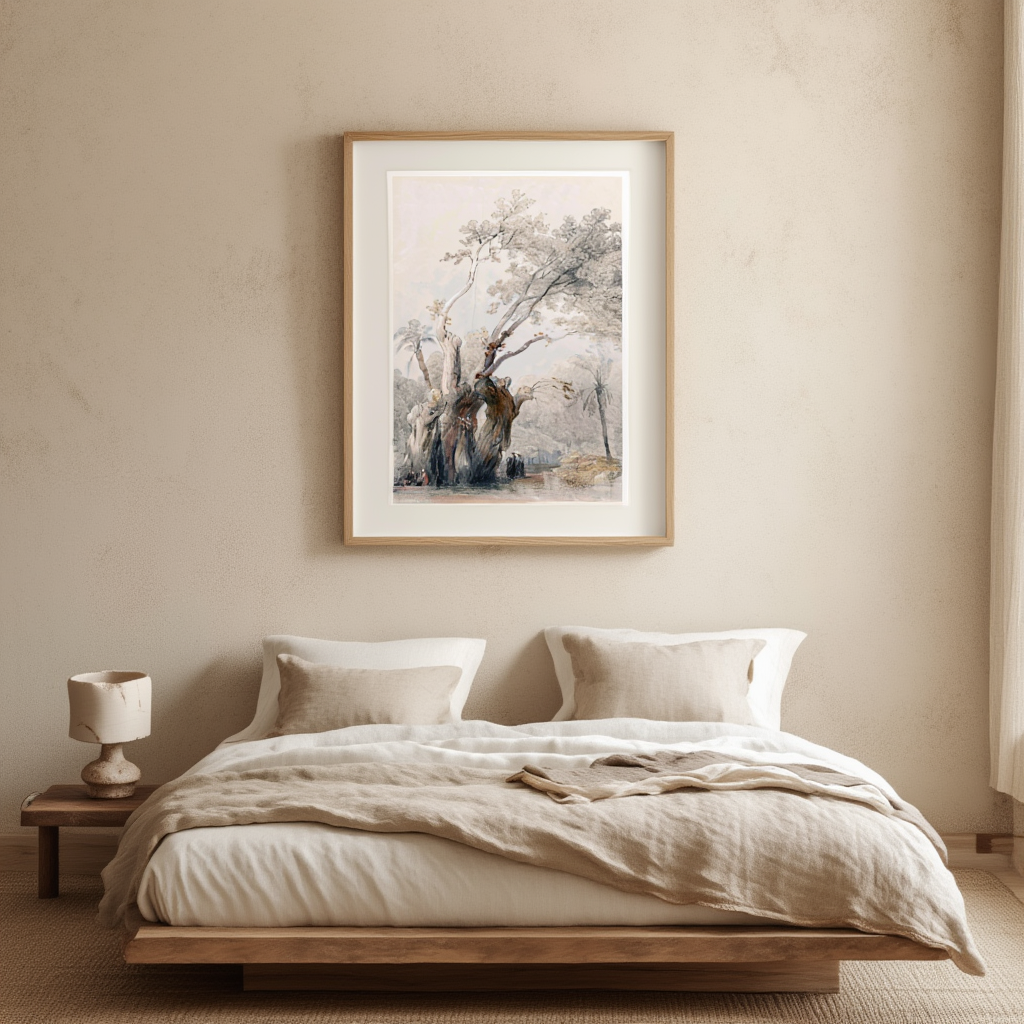 The Holy Tree of Metereah by David Roberts – 19th-Century Orientalist Landscape Art Print - Hakyarts