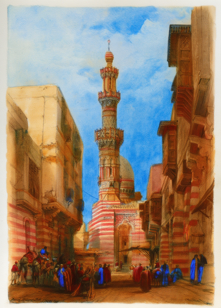 David Roberts – Bullack, Cairo – Iconic 19th Century Orientalist Art Print