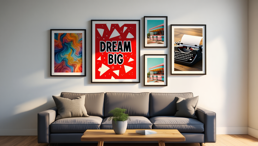 Mixed Abstract Pop Vintage Collection – Bedroom Set of 5