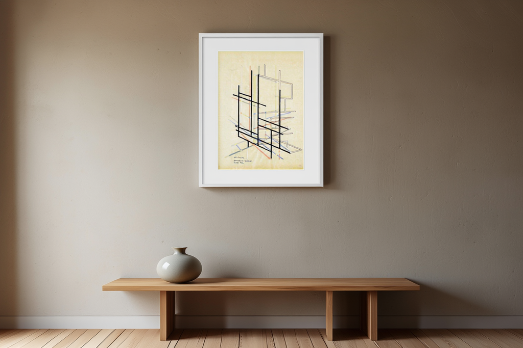 Structure Spatiale – Félix Del Marle (1949) | Abstract Geometric Art Print