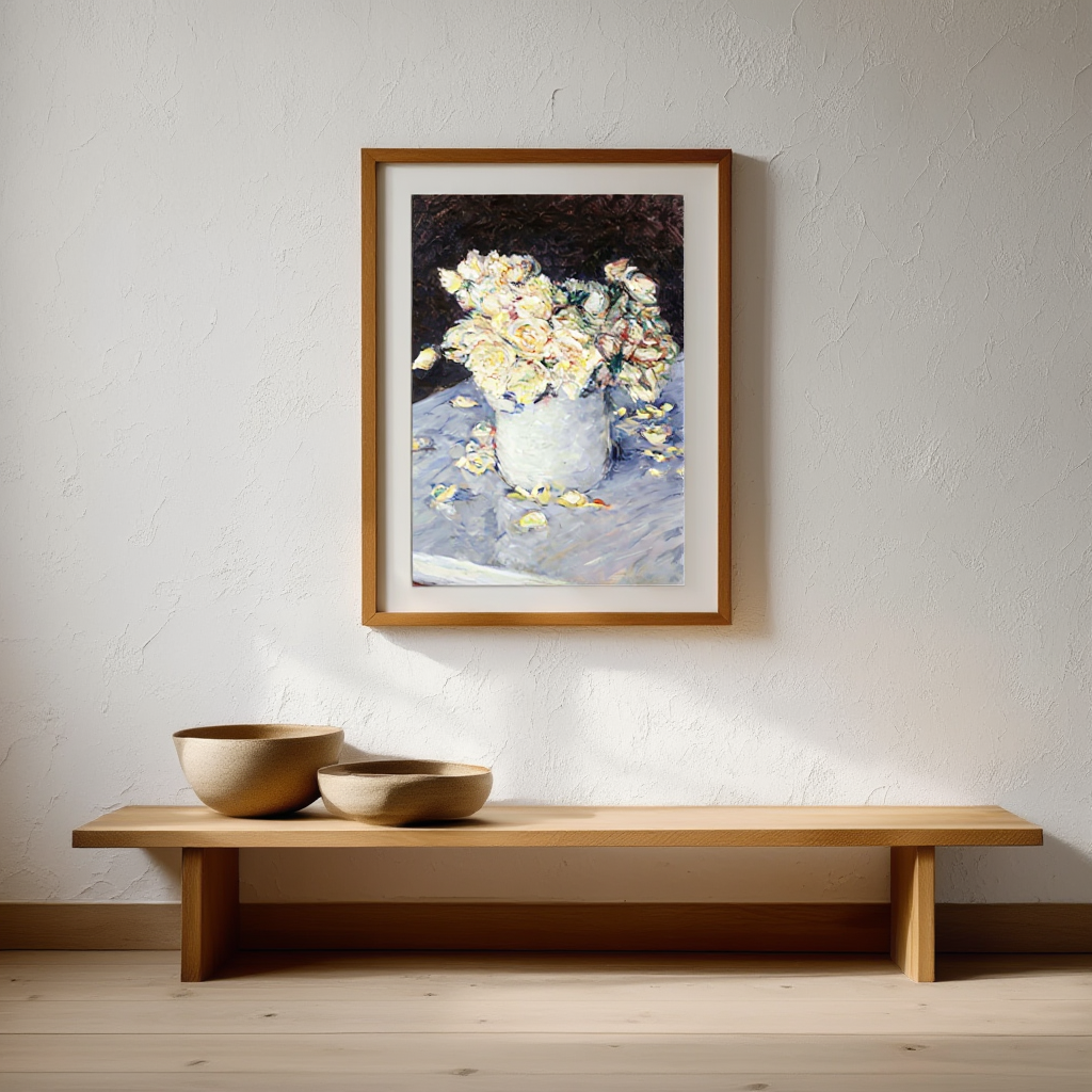 Gustave Caillebotte - Yellow Roses in a Vase