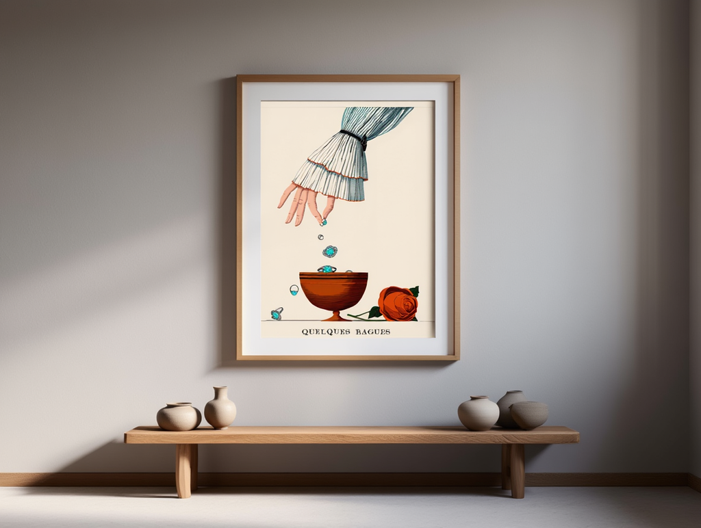Charles Martin – Quelques Bagues - Elegant Art Deco-modeillustrationstryk