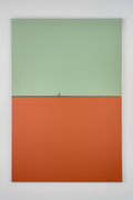 Red and Green Squares – Abstract Minimalist Art Print