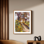 Manor House in Autumn by Stanisław Kamocki (1907) – Vintage Autumn Landscape Art Print