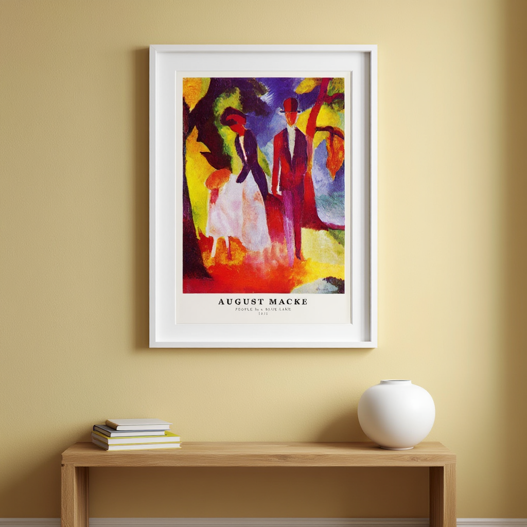 August Macke - People by a Blue Lake Poster