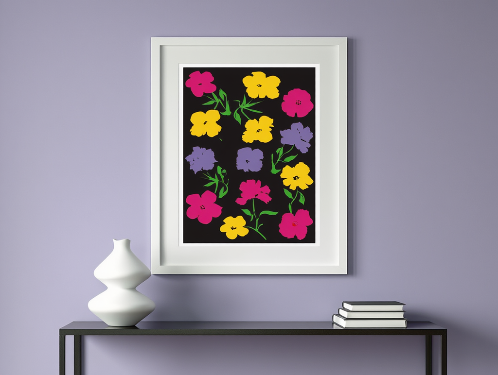 Andy Warhol Style - Flowers Poster