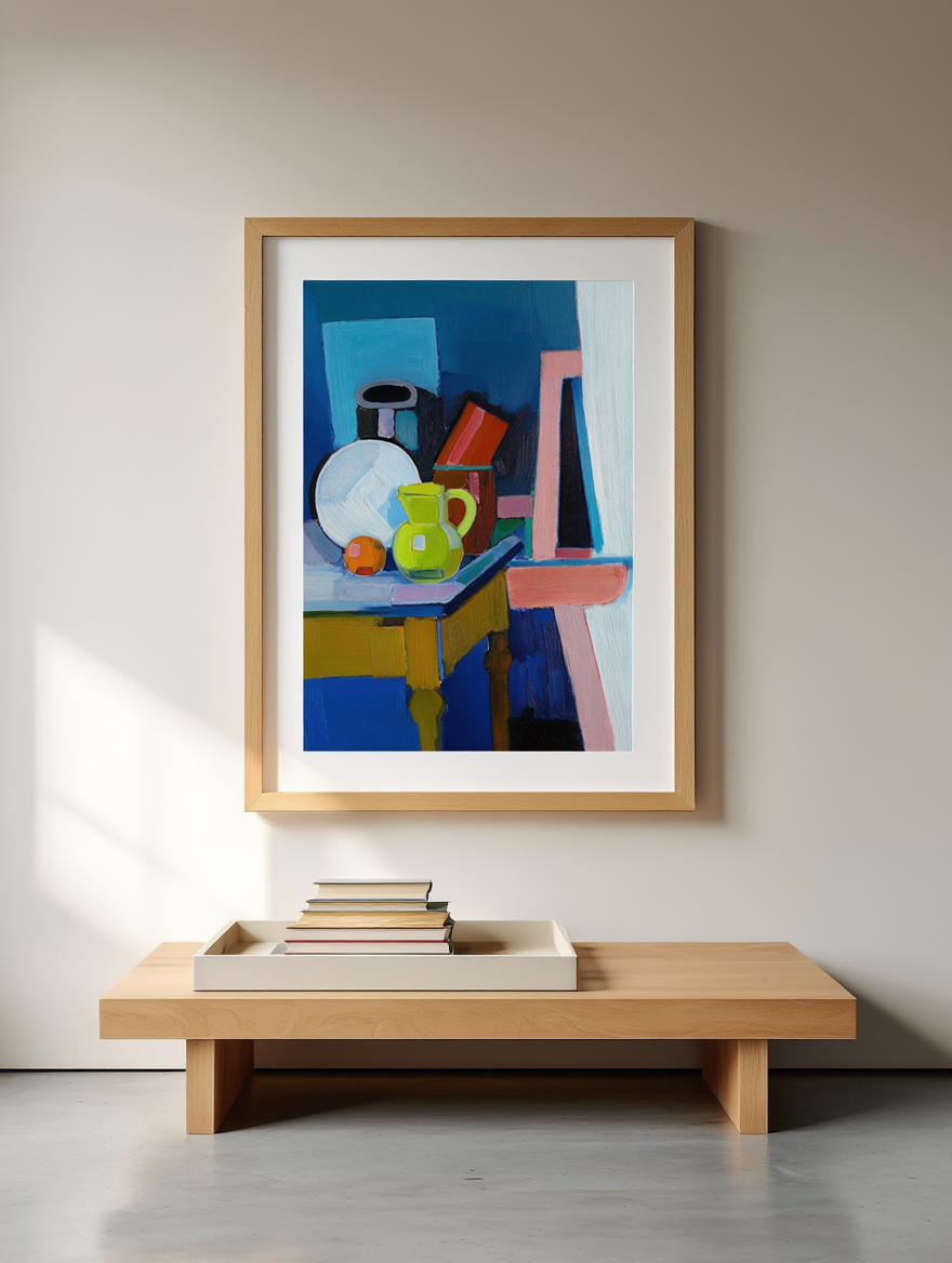 Vilhelm Lundstrøm – Arrangement with Orange, Jar and Yellow Jug - Fine Art Print