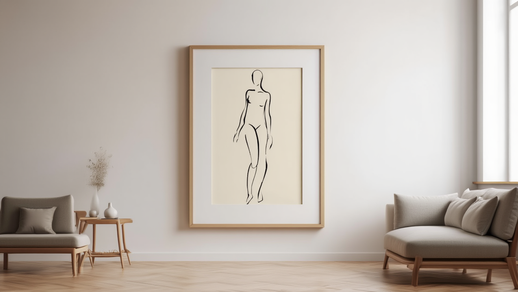 Line Art Feminine Woman Body – Minimalist Wall Art Poster