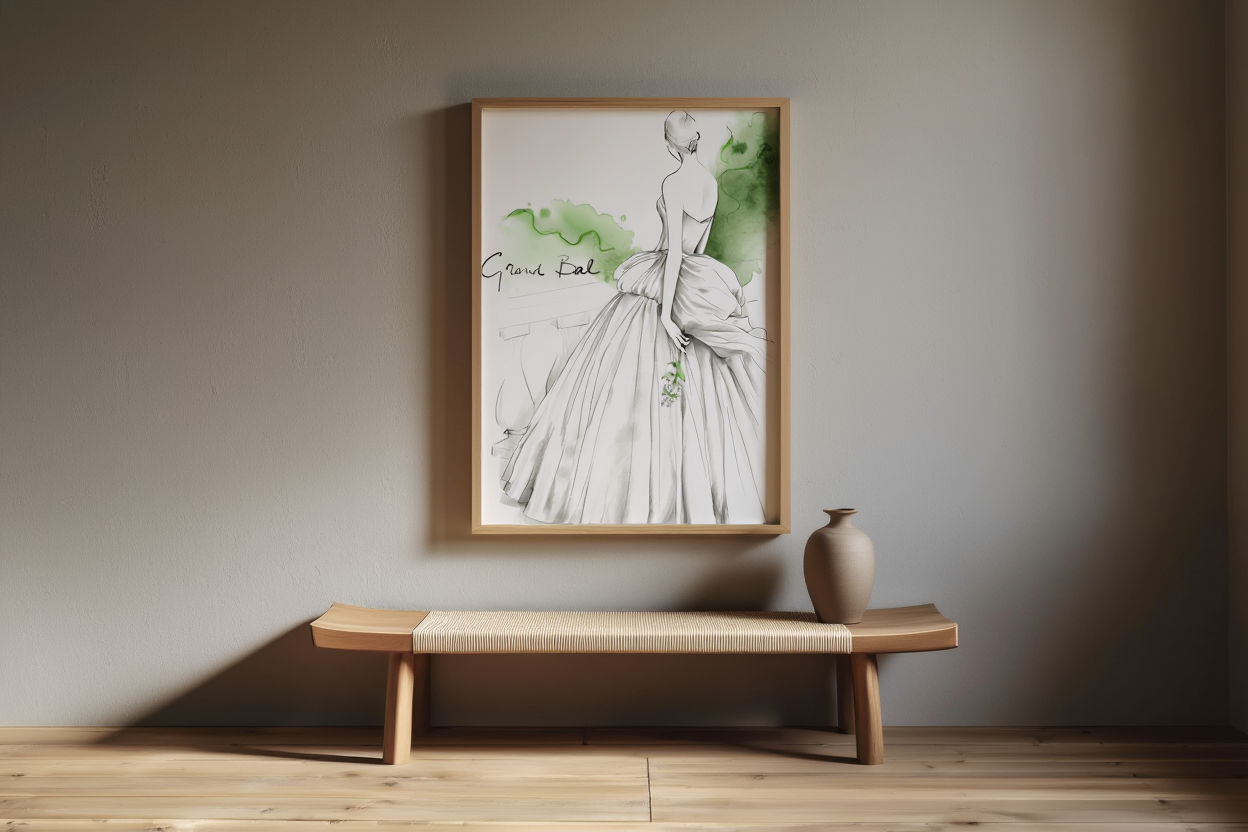 Grand Bal Poster – Vintage French Fashion Illustration Wall Art