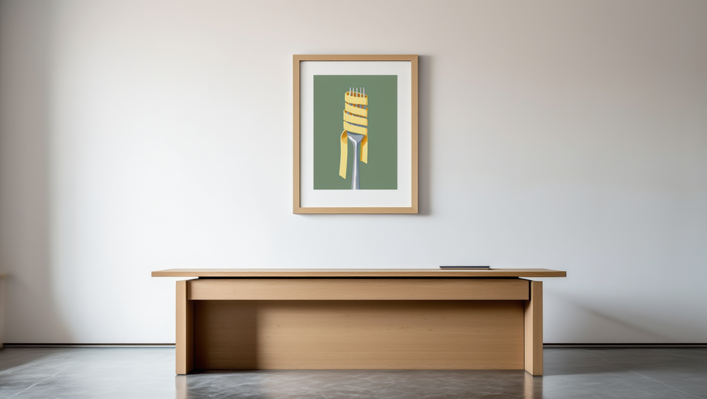 Fettuccine Fork Minimalist Print
