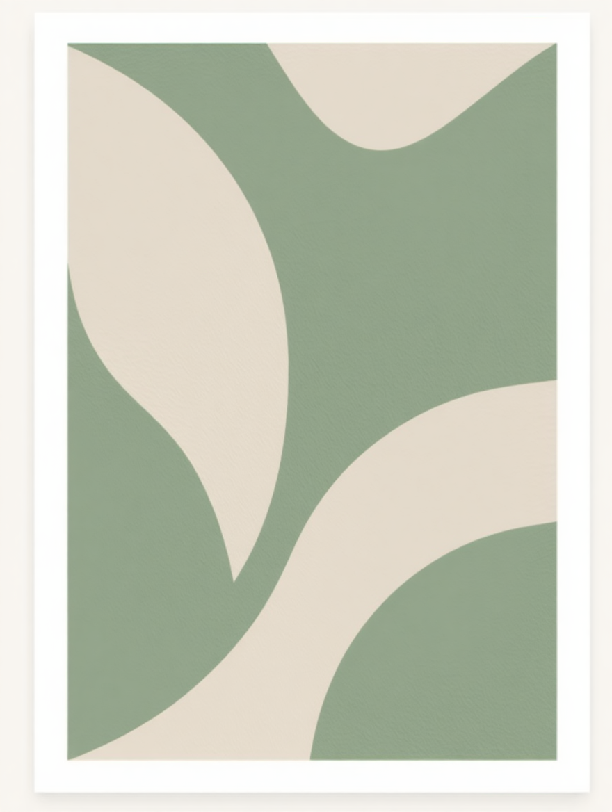 Geometric Abstract Positivity – Green Tones