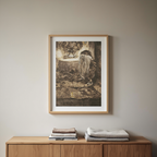 Brownie by a Fireplace – John Bauer (1909) | Fairy Tale Illustration Art Print