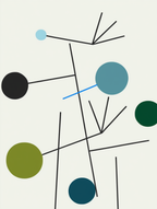 Rising, Falling, Clinging, Flying by Sophie Taeuber-Arp – Abstract Modernist Art Print