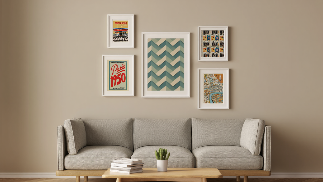 Timeless Treasures – 5-Piece Vintage Wall Art Set