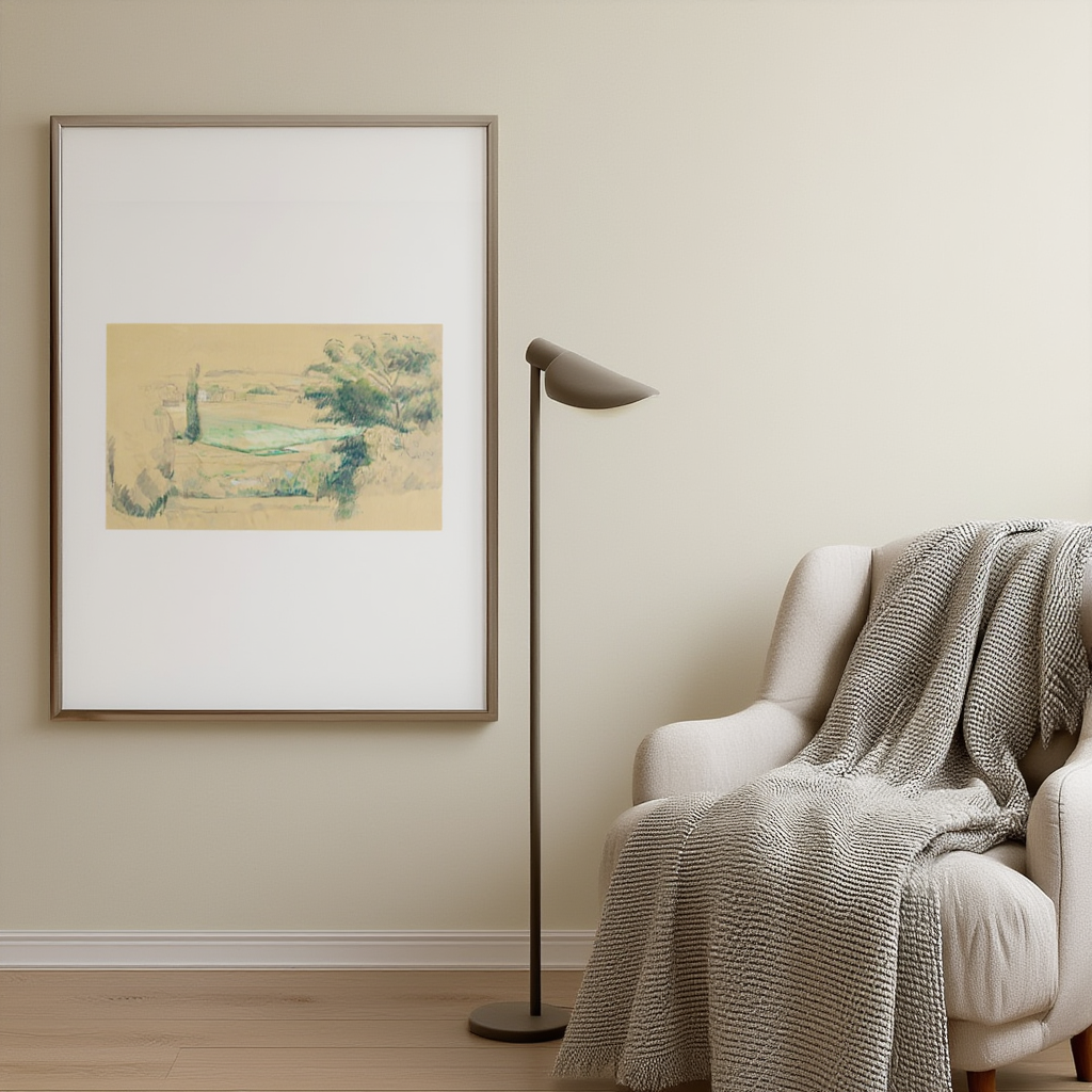 Paysage 'Environs de Melun' – Paul Cézanne Poster | Post-Impressionist Landscape Art Print