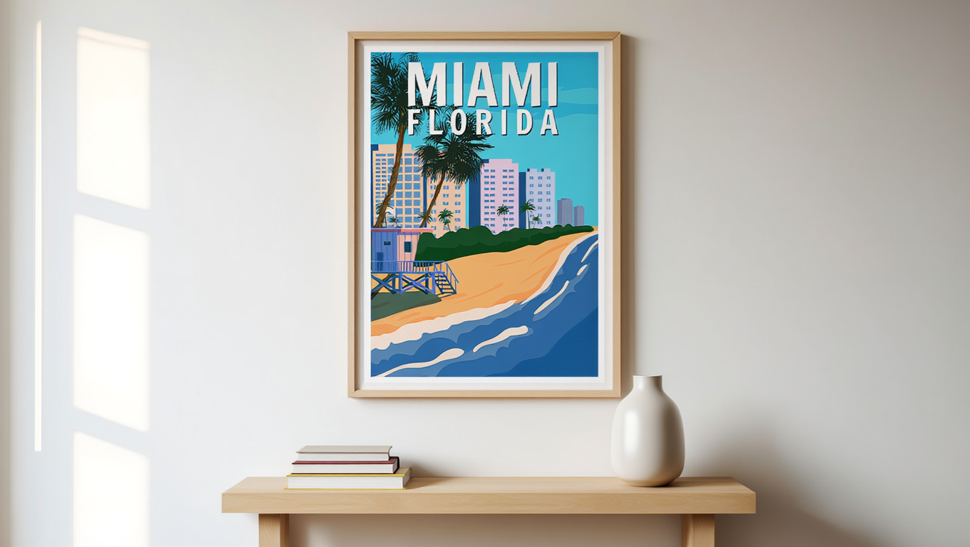 Miami Florida Travel Poster