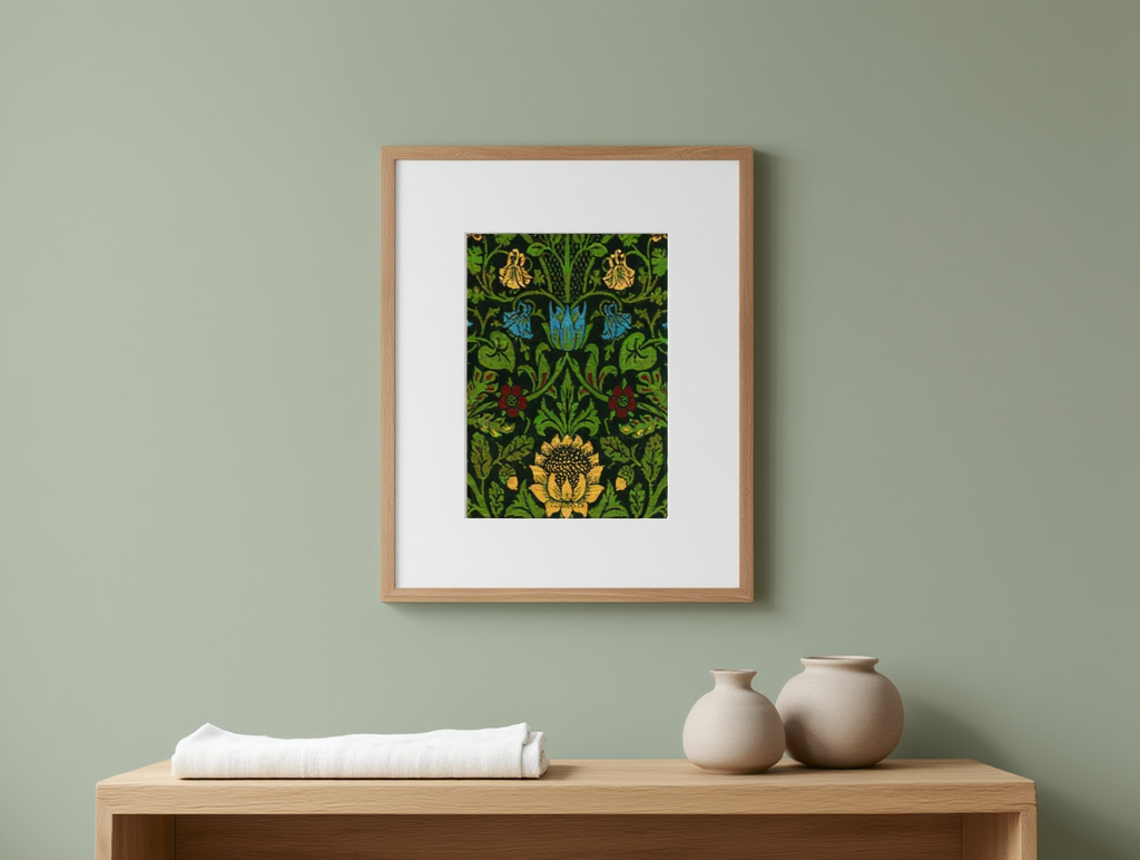 Violet and Columbine – William Morris (1883) | Botanical Decorative Art Print
