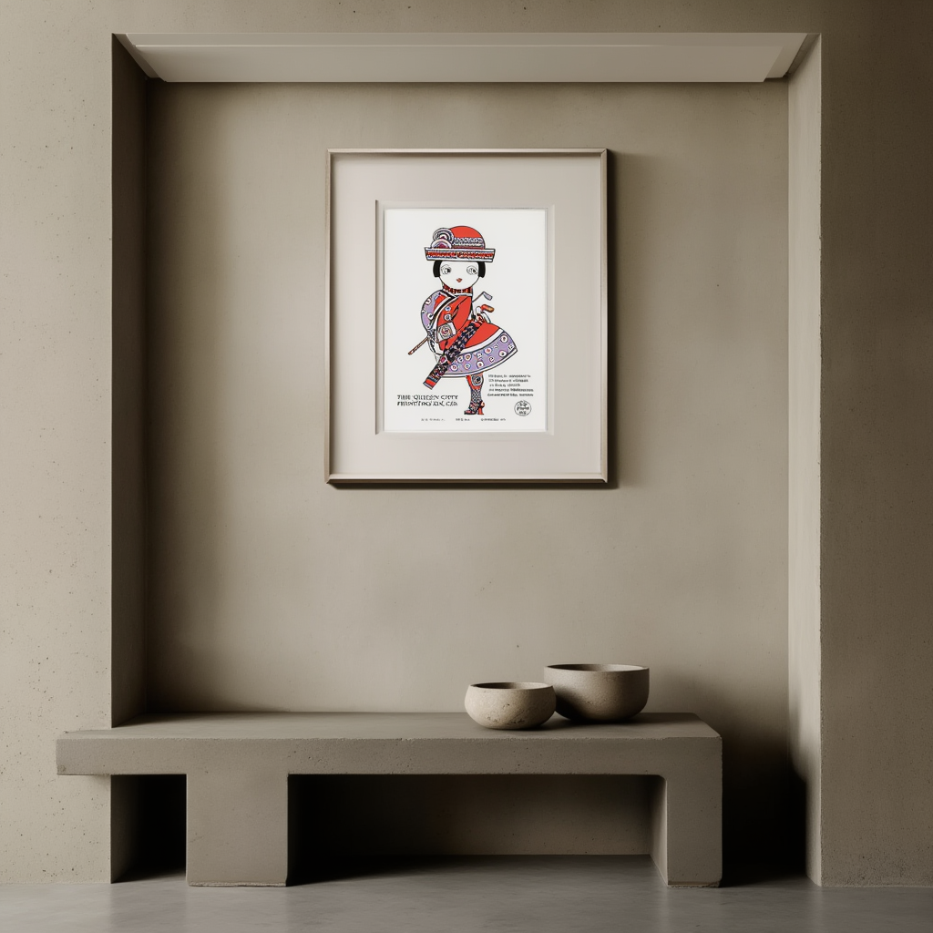 Queen City Ink Poster – Vintage Art Print - Hakyarts