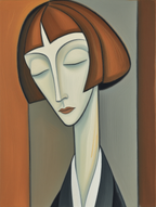 Modigliani Quiet Elegance – Fine Art Portrait Prints - Hakyarts