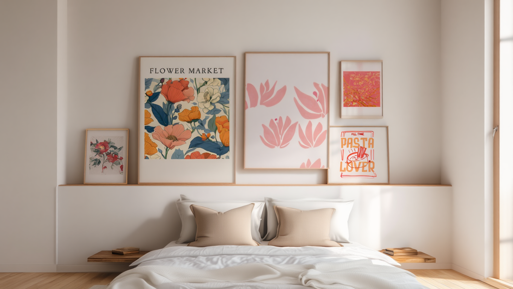 Bloom & Bite: 5 Fun Dopamine Wall Art Prints
