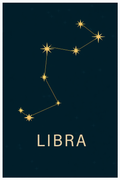 Star Sign Libra Poster | Zodiac Wall Art Print