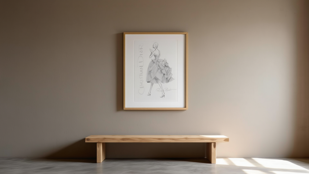 Dior Woman Line Art Poster | Minimalist Fashion Art Print