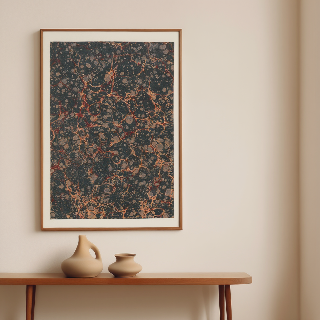 Marmorpapier (Türkisch Marmor) (1900) – Historic Decorative Paper Print