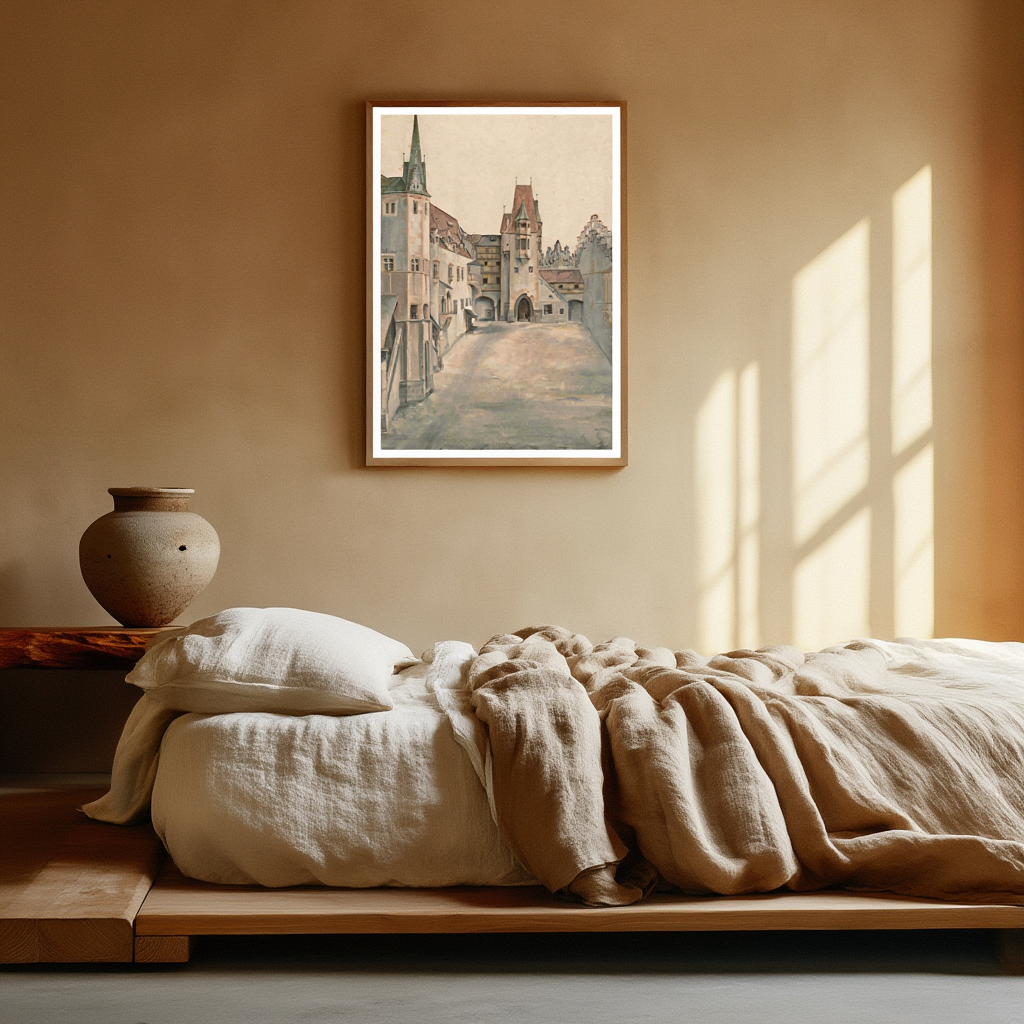 Albrecht Dürer - Courtyard of the Former Castle in Innsbruck