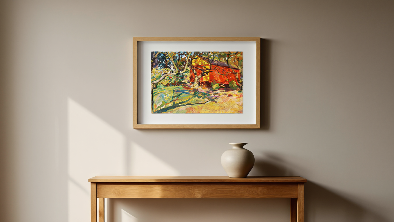 Edvard Weie – Old Garden, Frederiksværk Poster | Danish Expressionist Landscape Art Print