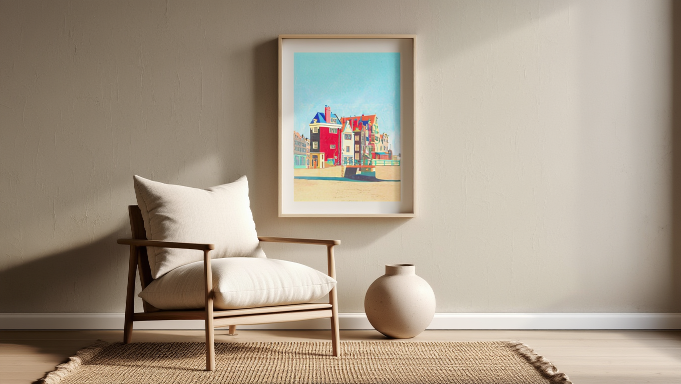 Amsterdam, Rokin – Carl Grossberg (1925) | Modernist Urban Landscape Art Print