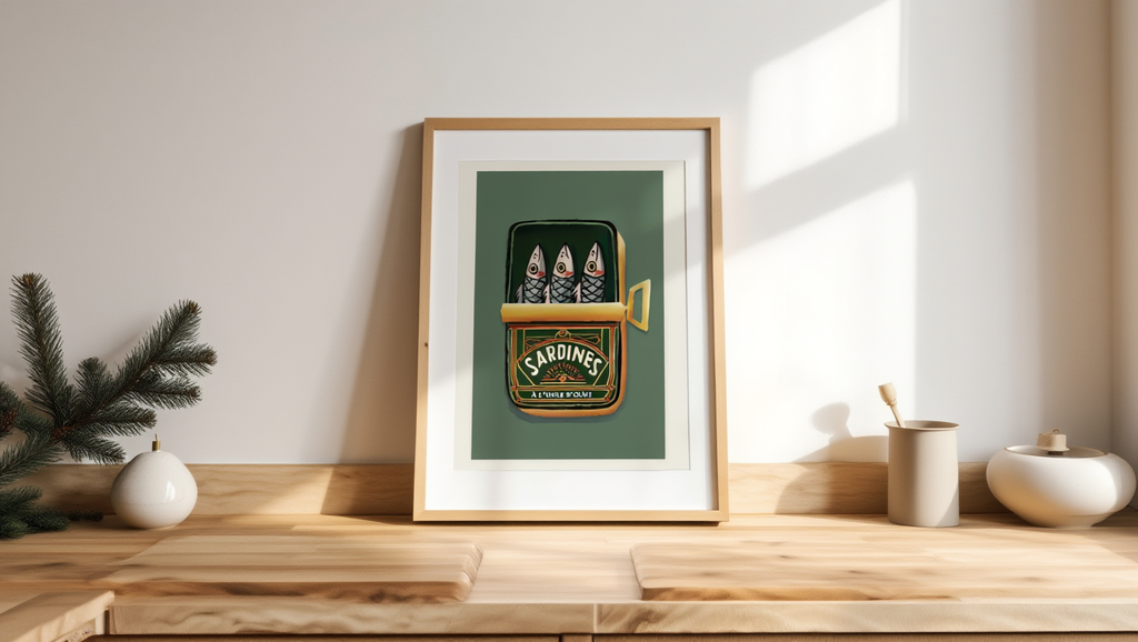 Vintage Sardines & Olive Oil – Single Print