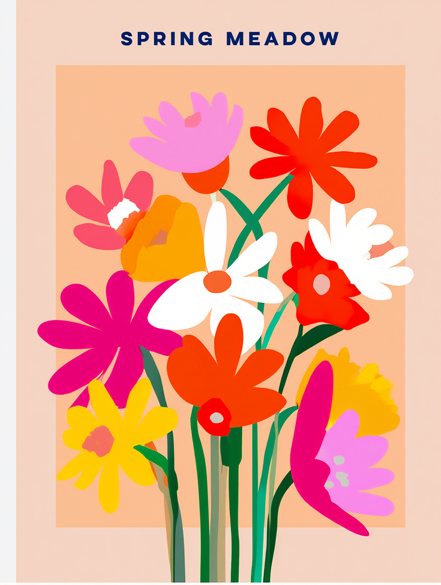 Set of 3 Floral Prints – Spring Meadow, Summer Petals, Garden Blooms - Hakyarts