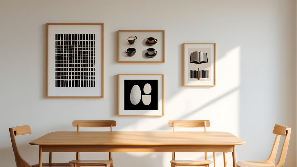 Black Striped Abstract – Set of 4 Geometric Art Prints