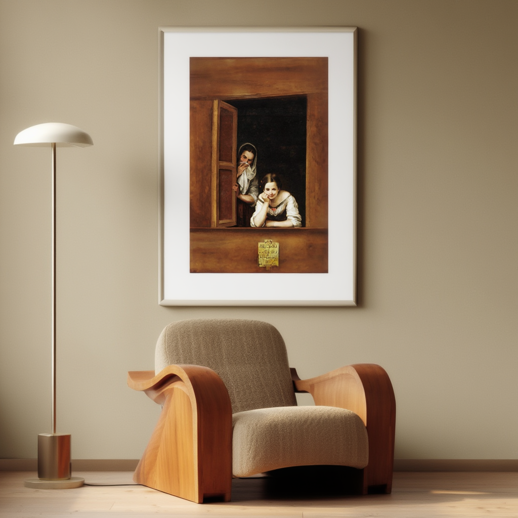Two Women at a Window by Bartolomé Esteban Perez Murillo