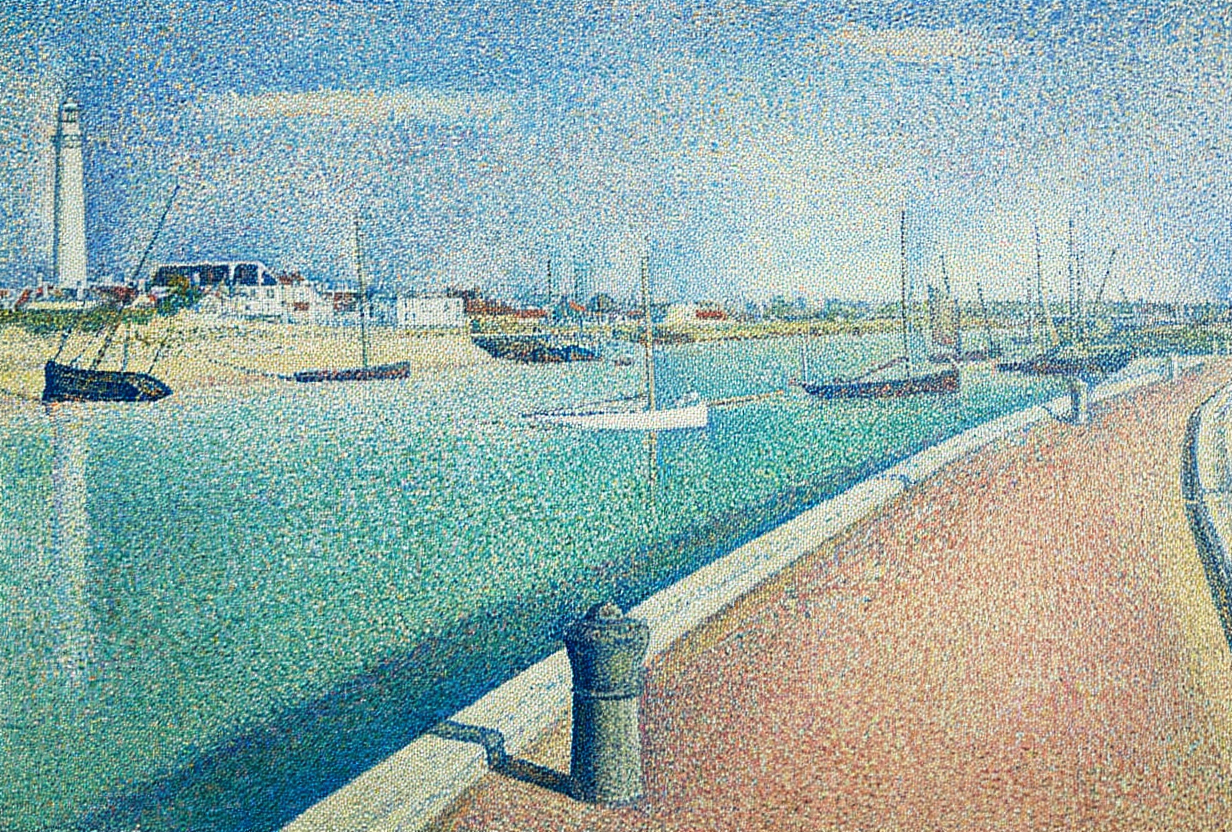 Georges Seurat – The Channel of Gravelines, Petit-Fort-Philippe Print (1890) – Vintage French Art Poster
