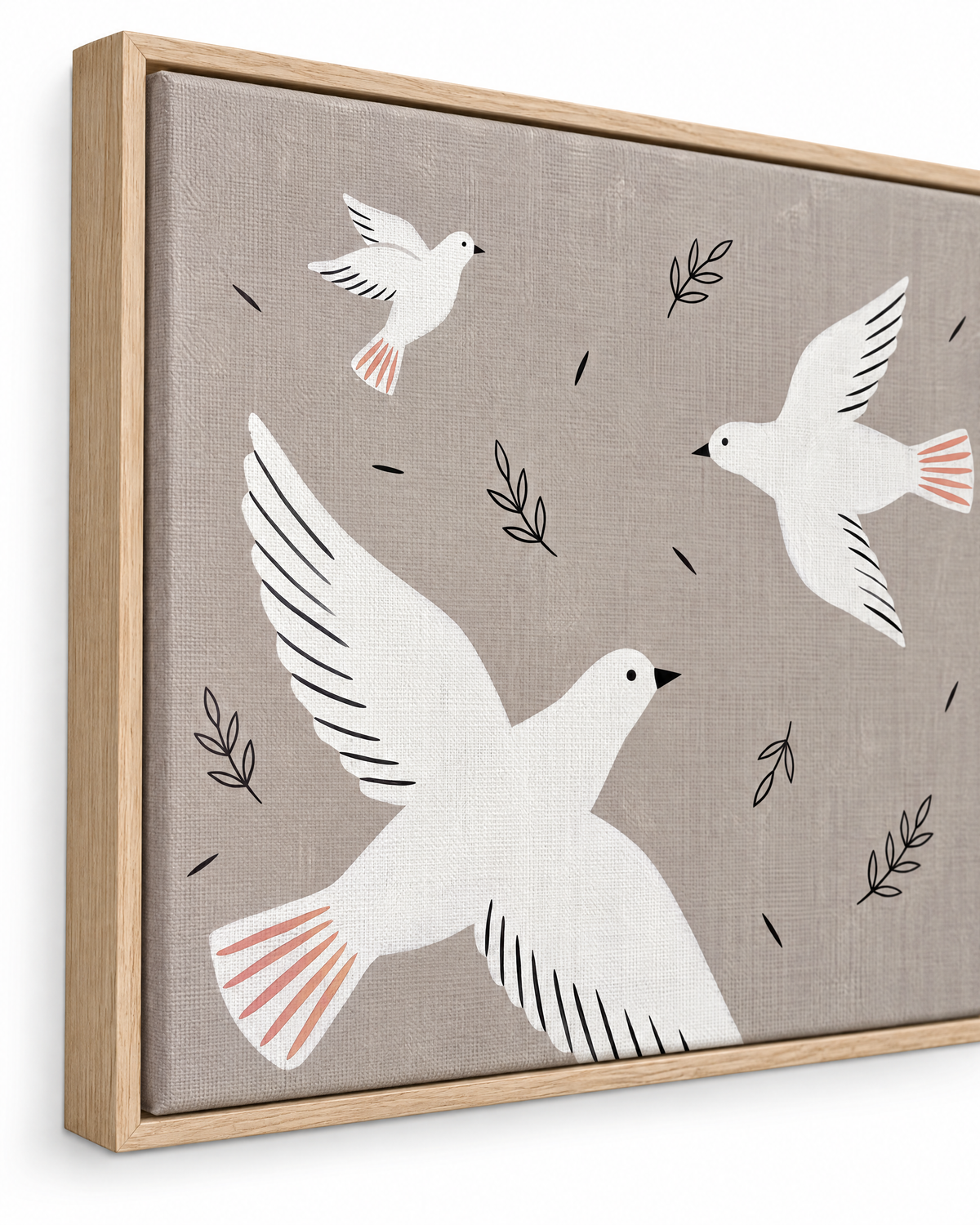 Canvas Print Flying Birds | Minimalist Nature Wall Art