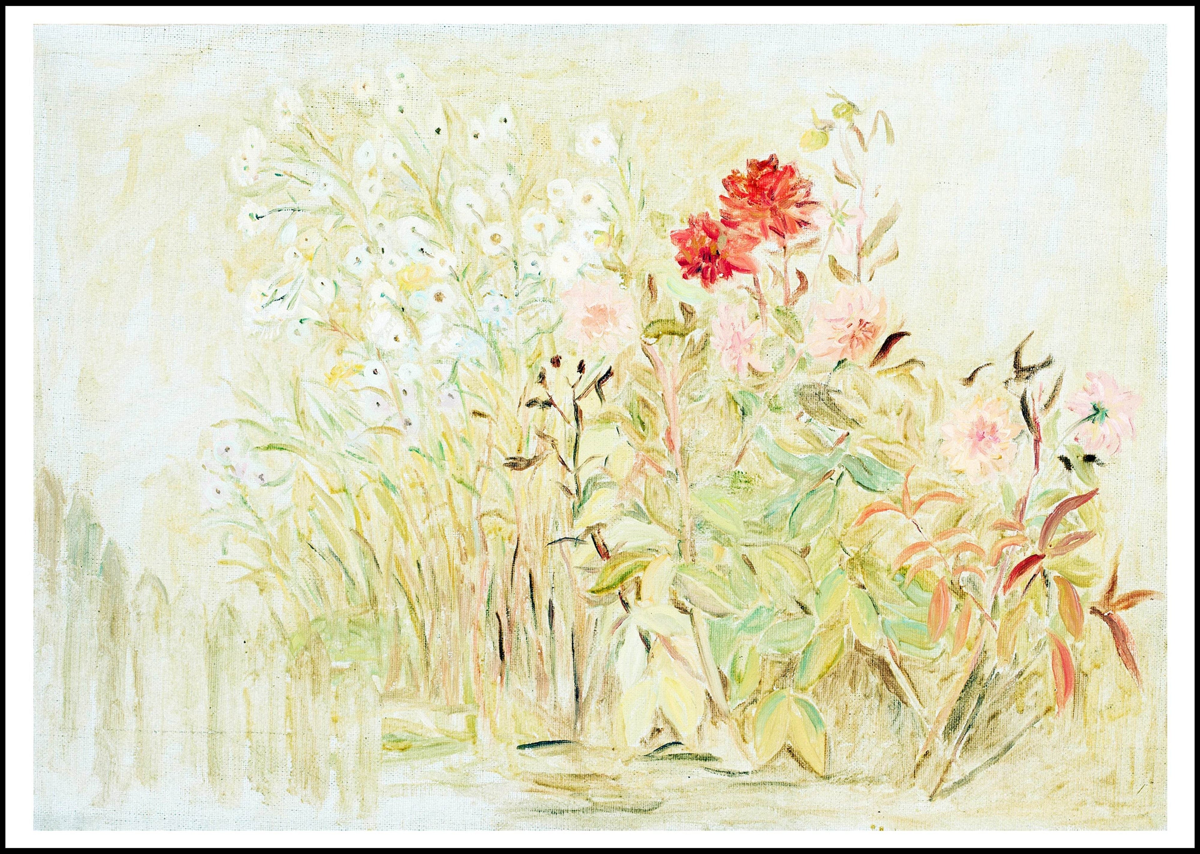 Small Garden Art Print by Tadeusz Makowski – Charming Floral Wall Decor